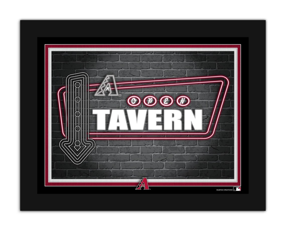 Arizona Diamondbacks Personalized Sign Framed Neon Tavern Print Sign ...
