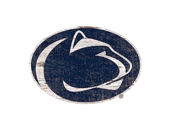Penn State Distressed Logo Cut Out Wood Sign 24" Diameter Select NEW