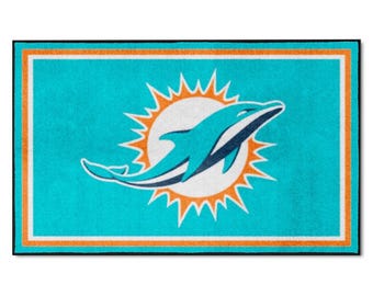 Alfombra de los Miami Dolphins de 3' x 5', alfombra de felpa.
