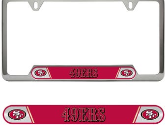 San Francisco 49ers License Plate Embossed Frame Car Truck Auto