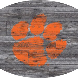 Clemson Tigers Sign Wall Art 46&quot; Distressed & Weathered Sign
