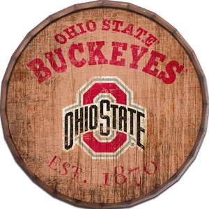 Ohio State Barrel Top Established Sign 24&quot; In Diameter