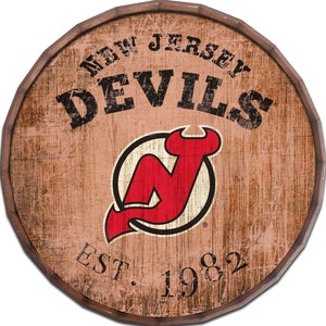 New Jersey Devils Barrel Top Established Sign 24" In Diameter