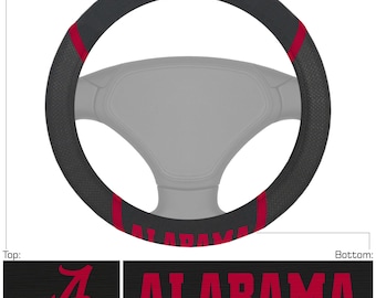 Alabama Crimson Tide Steering Wheel Cover Embroidered