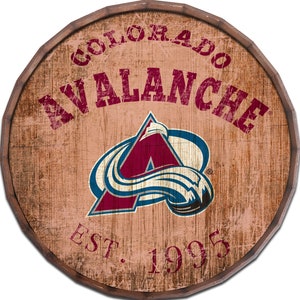 Colorado Avalanche Barrel Top Established Sign 24&quot; In Diameter