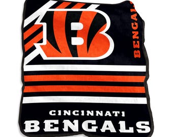 Cincinnati Bengals Raschel Throw Blanket 50x60