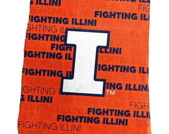 Illinois Fighting Illini Blanket Classic Fleece Throw 50 x 60