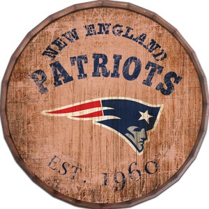 NFL New England Patriots Barrel Top Established Sign 24&quot; In Diameter