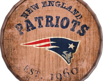 NFL New England Patriots Barrel Top Established Sign 24" In Diameter