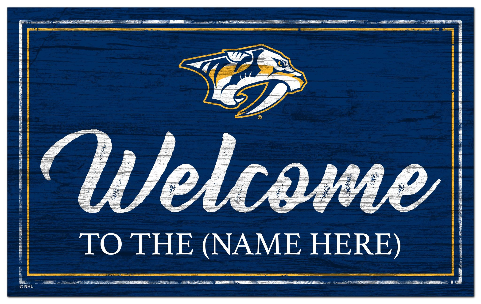 Predators Dog Sign Nashville Predators Personalized Sign Team Color Welcome Sign 19x11 - Etsy
