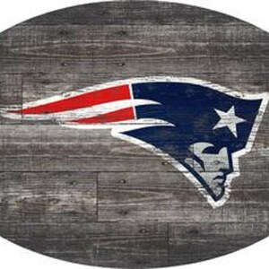 New England Patriots Sign Wall Art 46&quot; Distressed & Weathered Sign