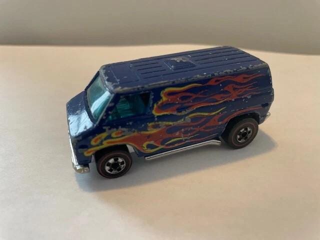 Vintage Hot Wheels Cutoff Canyon Redline Blue Super Van 1974 RARE