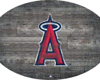 Los Angeles Angels Sign Wall Art 46" Distressed & Weathered Sign