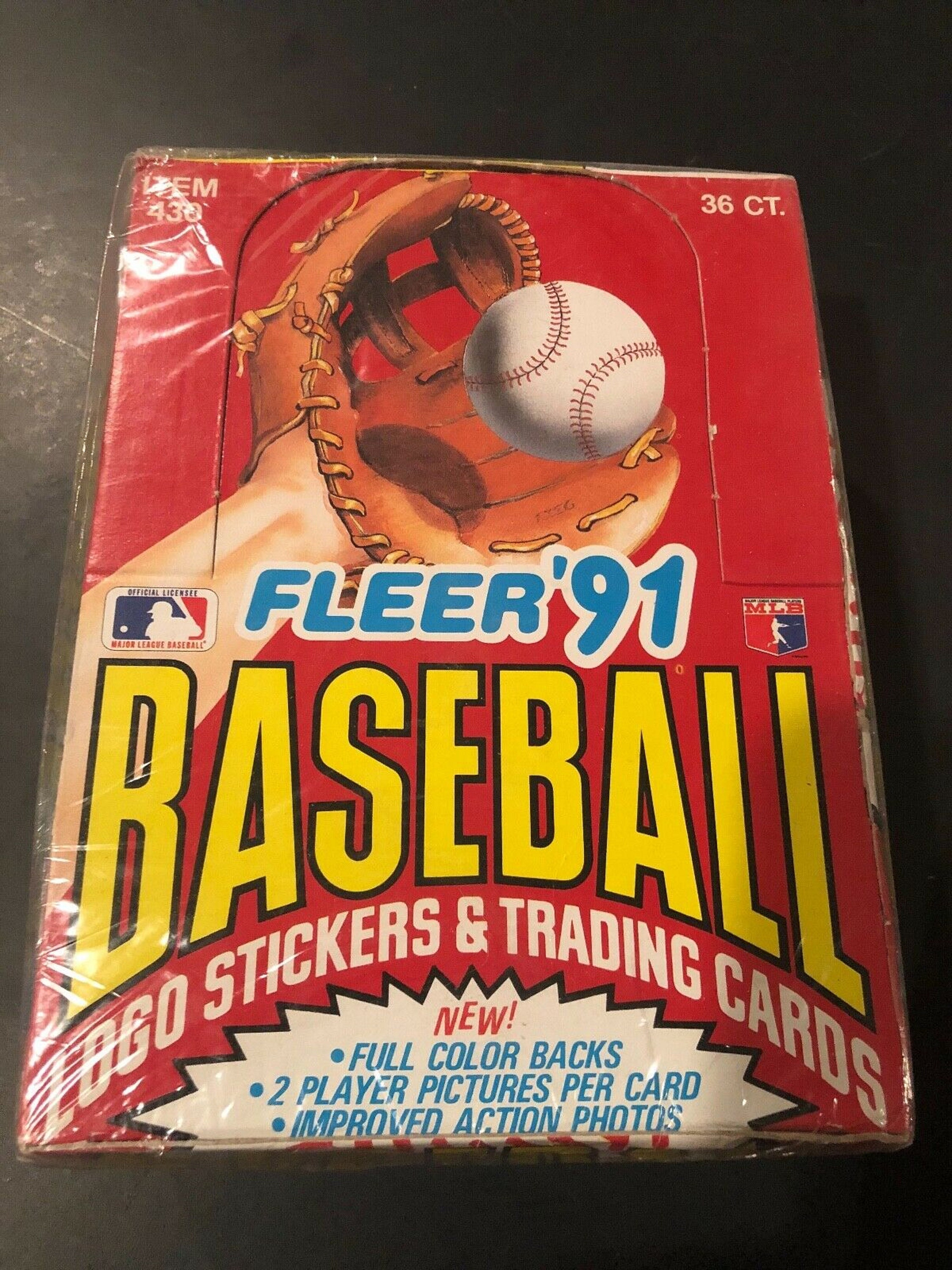 1991 Fleer Baseball Wax Box Factory Sealed Wax Box 36 Packs - Etsy