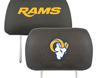 Los Angeles Rams 2pc Embroidered Headrest Cover Set