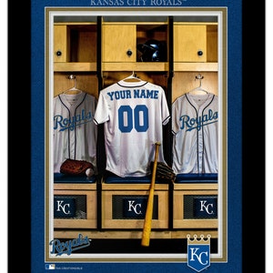 Kansas City Royals Personalized Sign Locker Room Print Baseball FRAMED 14x18