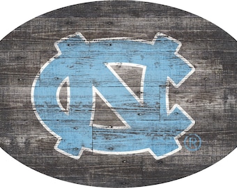 North Carolina Tar Heels Sign Wall Art 46" Distressed & Weathered Sign