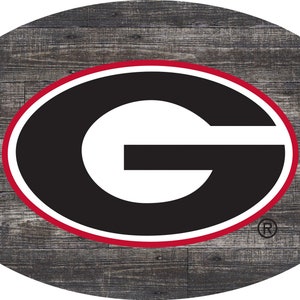 Georgia Bulldogs Sign Wall Art 46&quot; Distressed & Weathered Sign