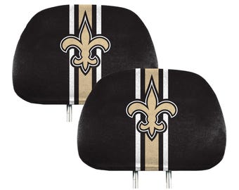 New Orleans Saints 2pc Printed Headrest Cover Set