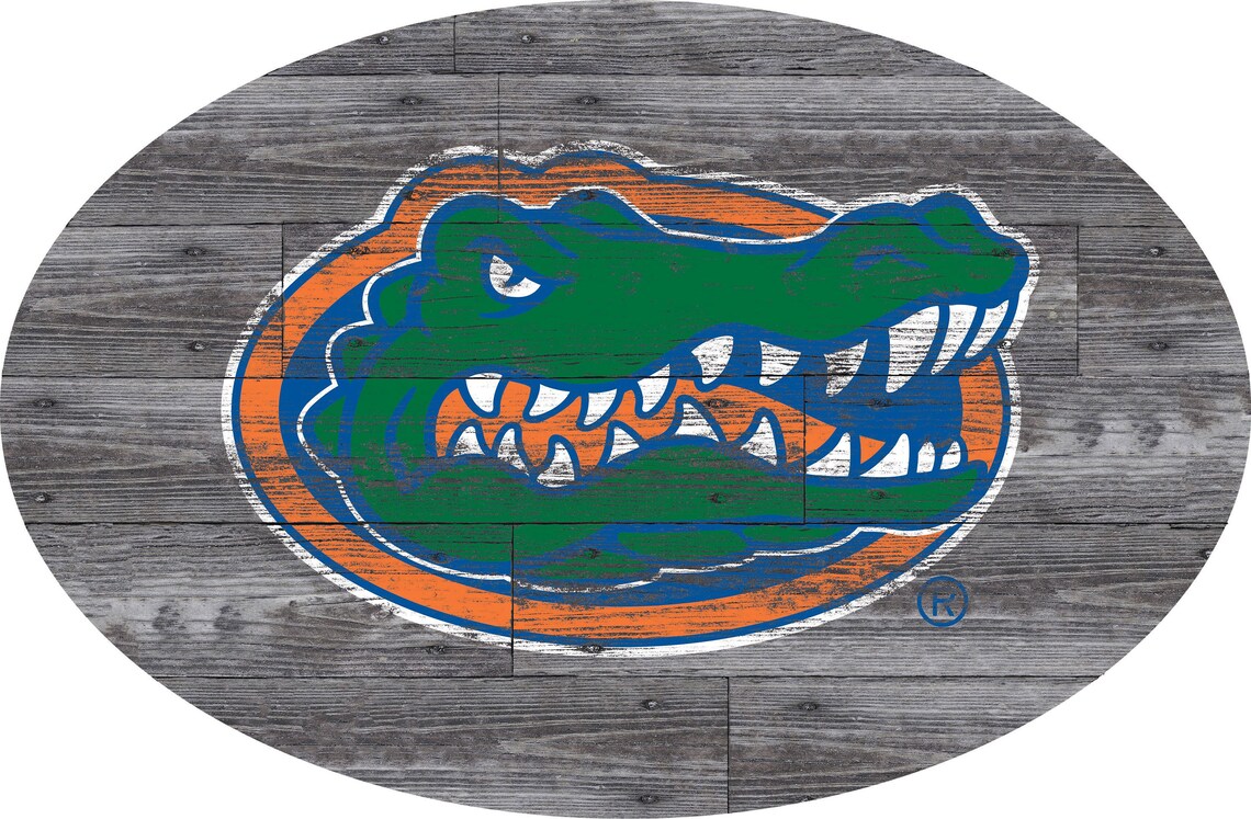 Florida Gators Wall Art 46 INCH Distressed Wood Sign Etsy