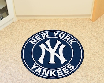 Tapis rond des Yankees de New York, cocarde, 27 po. de diamètre