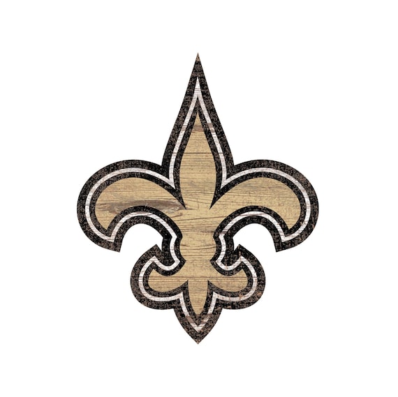 New Orleans Saints Distressed Logo Cut Out Wood Sign 24