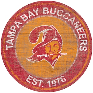 Tampa Bay Buccaneers Sign Vintage Distressed Historic Throwback Established Wood Sign 24"