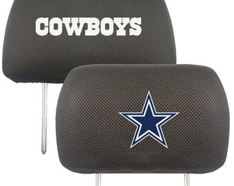 Dallas Cowboys 2pc Embroidered Headrest Cover Set