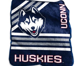 UCONN Huskies Blanket Raschel Throw Blanket 50x60