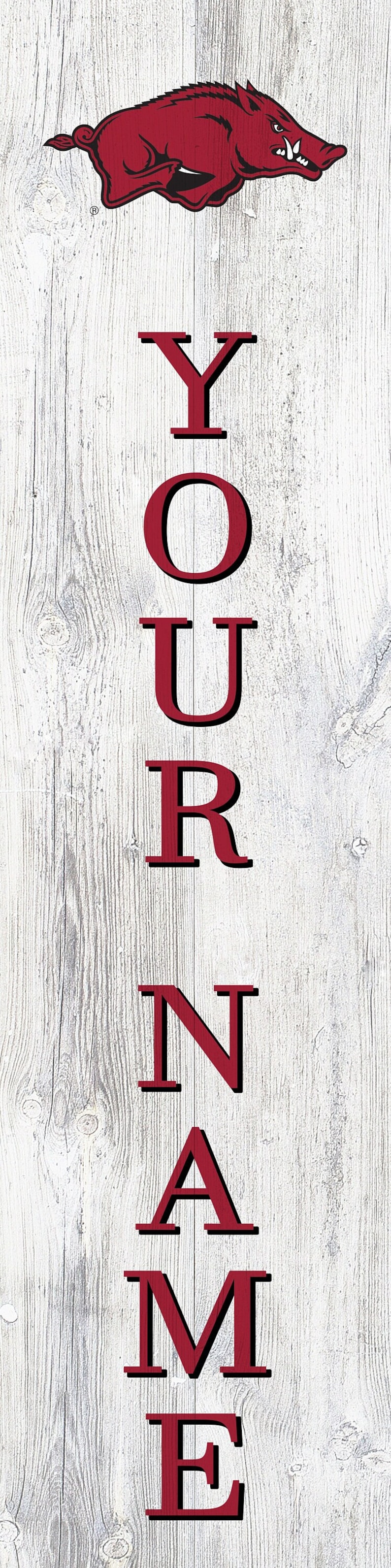 Arkansas Razorbacks Sign Personalized Leaner Sign 48