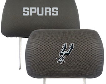 San Antonia Spurs 2pc Embroidered Headrest Cover Set