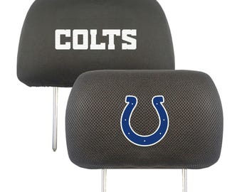 Indianapolis Colts 2pc Embroidered Headrest Cover Set
