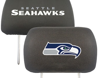 Seattle Seahawks 2pc Embroidered Headrest Cover Set