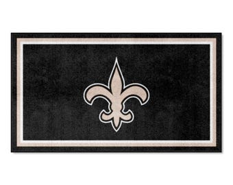 Alfombra de los New Orleans Saints de 3' x 5', alfombra de felpa.