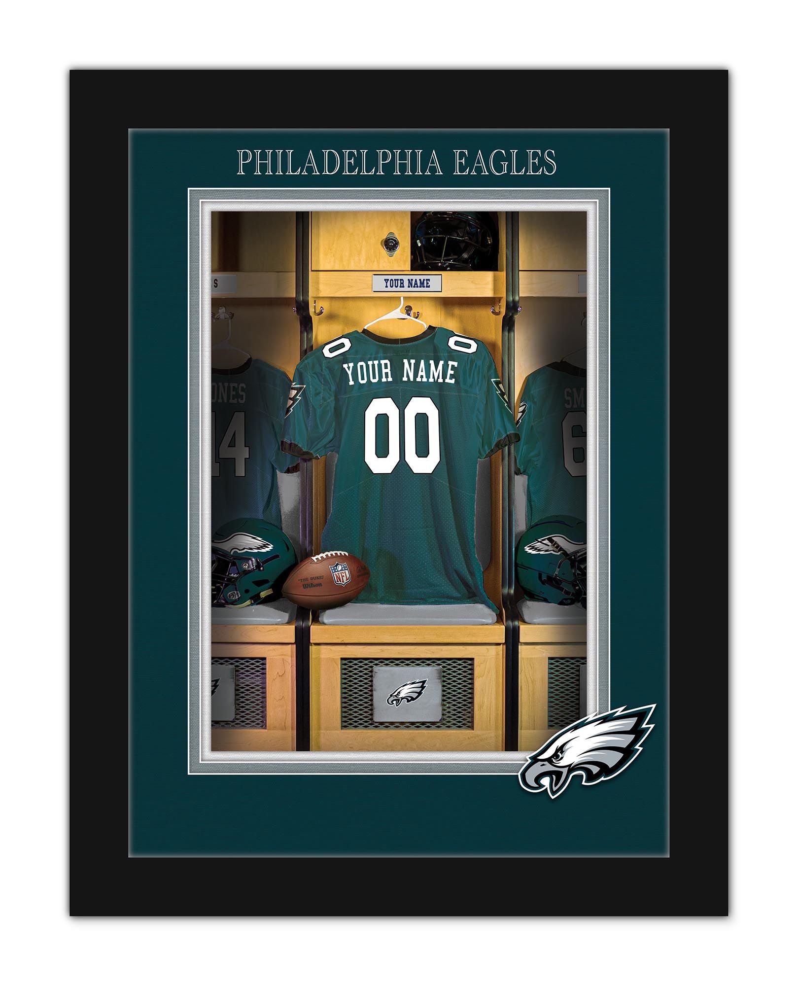 Philadelphia Eagles Personalized Sign Locker Room Print NFL 