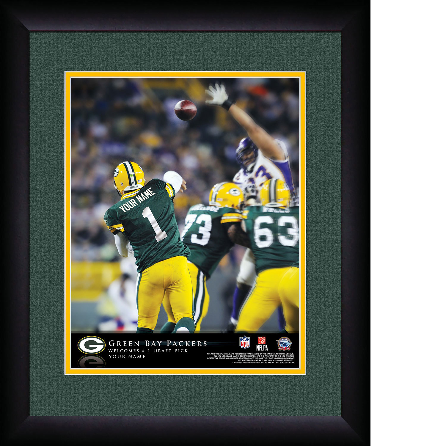 NFL Green Bay Packers Personalized MATTED and FRAMED | Etsy