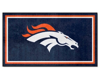 Alfombra de los Denver Broncos de 3' x 5' Alfombra de área de felpa