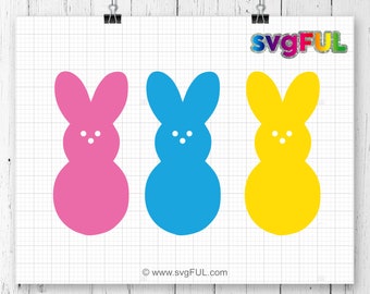 Download INSTANT DOWNLOAD SVG Bunny Clipart Peep Svg Easter Peeps ...