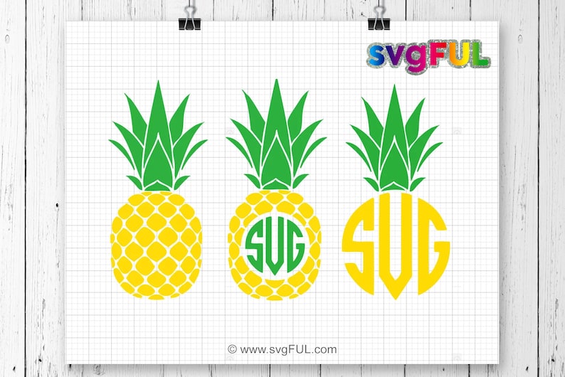 Download Clip Art Pineapple Svg Pineapple Monogram Svg Svg Files Cricut Cut Files Silhouette Cut Files Art Collectibles