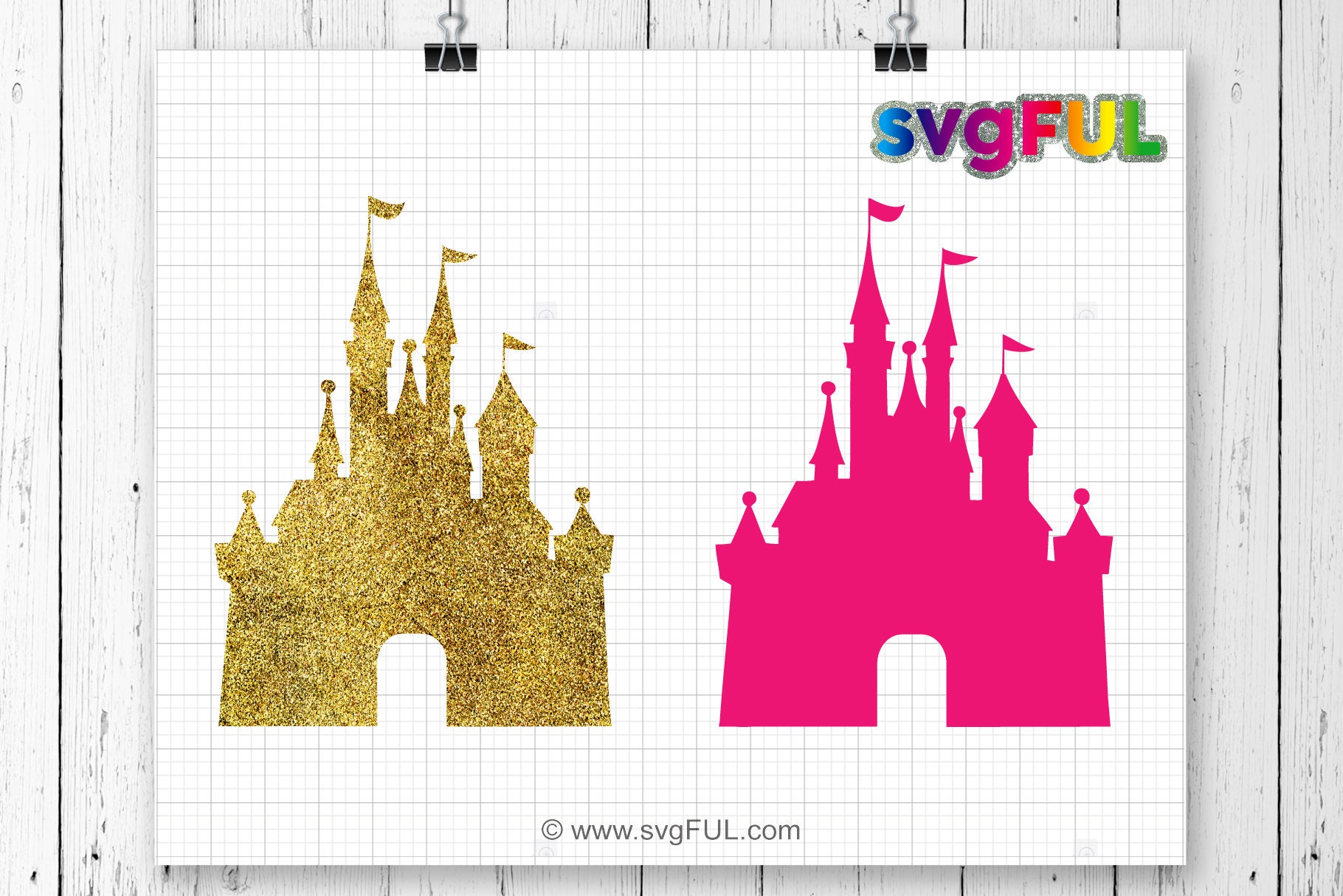 INSTANT DOWNLOAD SVG Glitter Castle Svg Gold Castle Mouse | Etsy