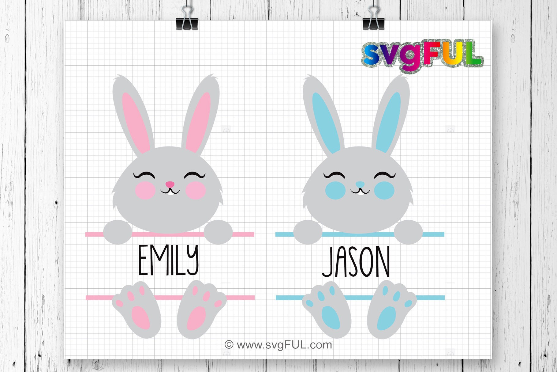 Easter Bunny Svg Easter Svg Easter Split Monogram Svg Etsy