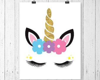 INSTANT DOWNLOAD! SVG, Glitter Unicorn head Svg, Unicorn Clip Art, Unicorn Face Svg, Cute Unicorn Svg, Cricut, Silhouette Cut
