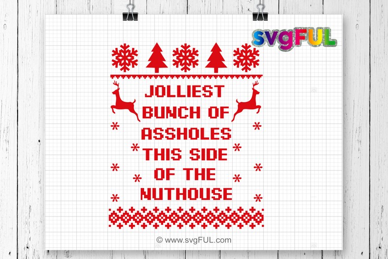 Download Free Ugly Christmas Sweater Svg Jolliest Bunch Svg Ugly Christmas Etsy SVG DXF Cut File