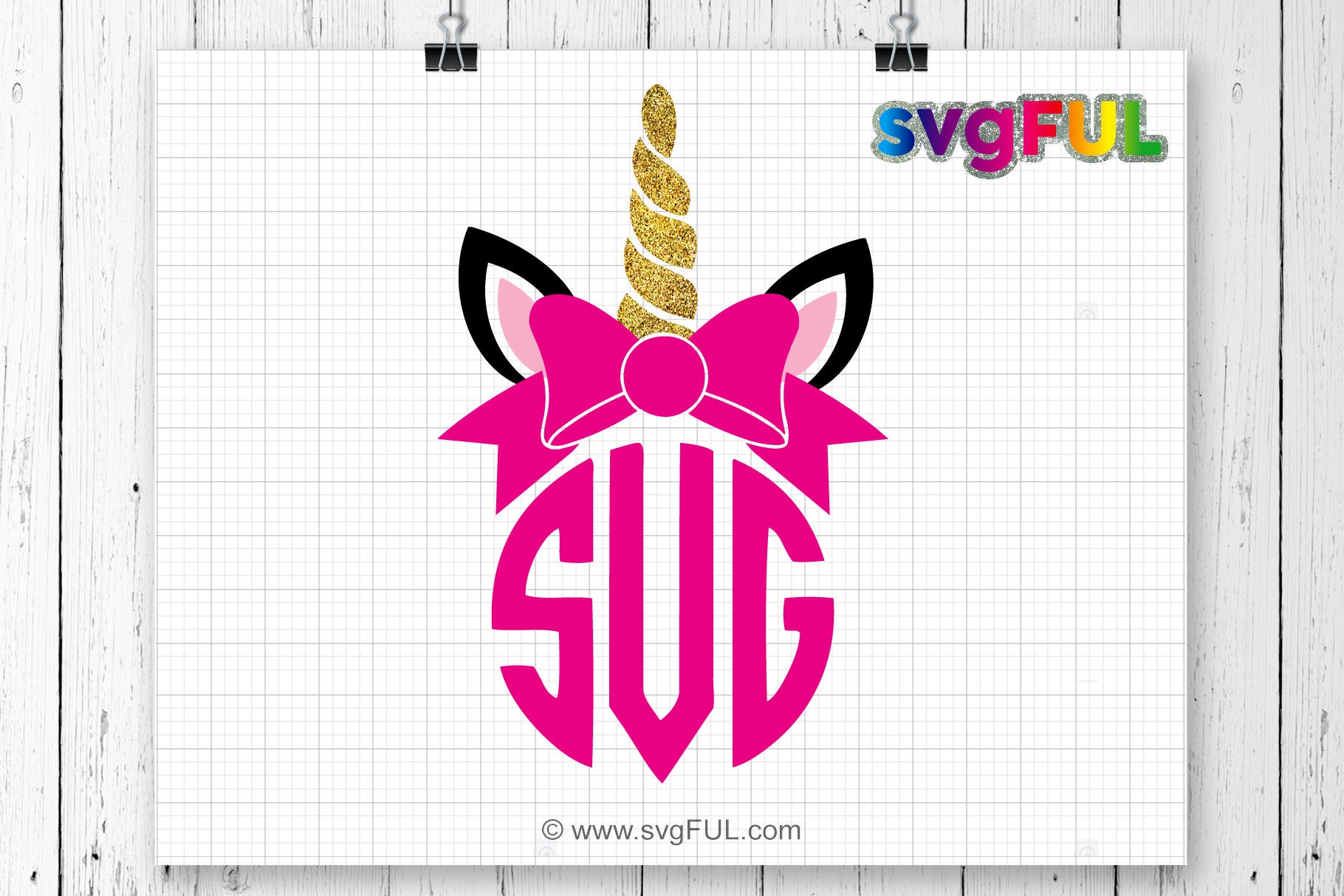 Download INSTANT DOWNLOAD SVG Unicorn Bow Monogram Svg Unicorn | Etsy