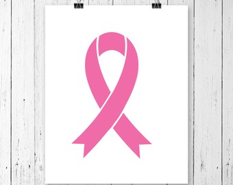 Cancer ribbon svg | Etsy