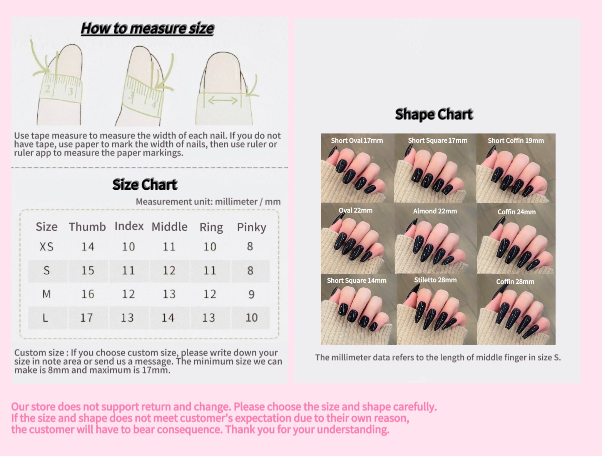 Handmade Pink Bling Glitter Cute Press on Nails Bear Rhinestone Nails  Lolita Nails Fake Nails False Nails Coffin 