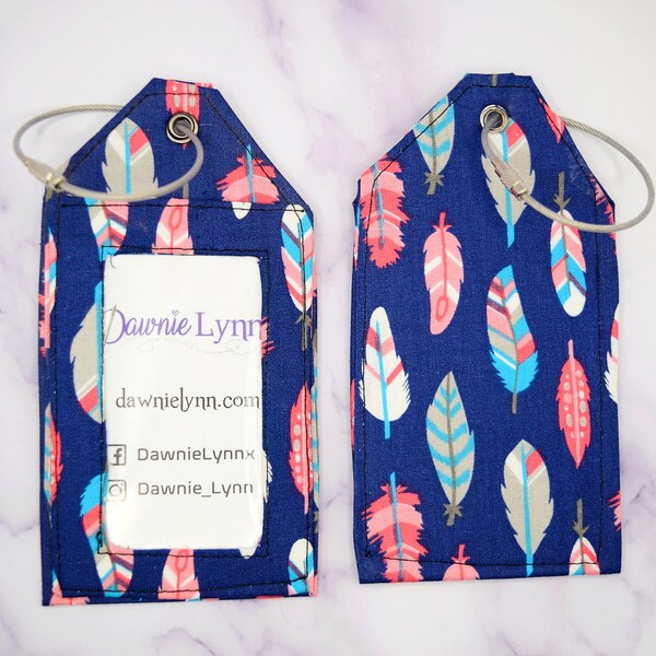 Fabric Luggage Tag Etsy