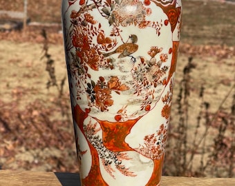 九谷焼　大型花瓶　壺　木米 木米師作 九谷アンティーク花瓶 - Etsy 日本