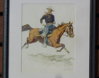 Frederic Remington Chromolithografie "Een soldaat van Golgotha"