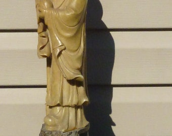 清代の石鹸石の寿林彫刻 - Etsy 日本